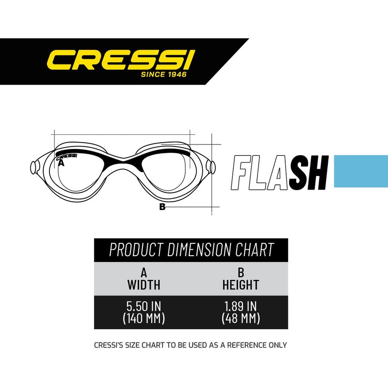 Cressi Man Flash Goggles - Separate Eyepiece Swimming Goggles with
