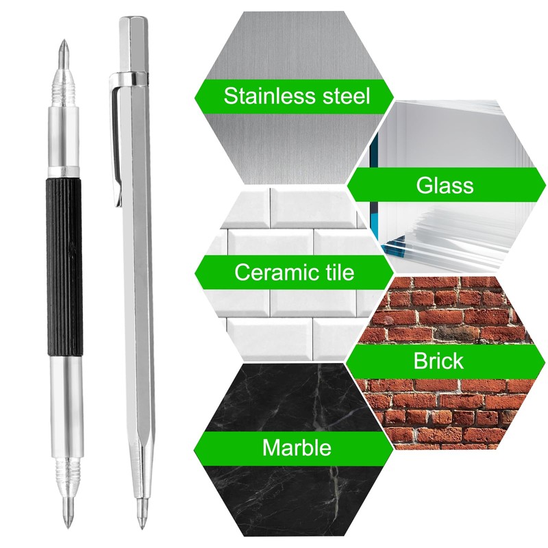 2 Pcs Glass Scriber Pen, Metal Scribe Pen Tool, Tungsten
