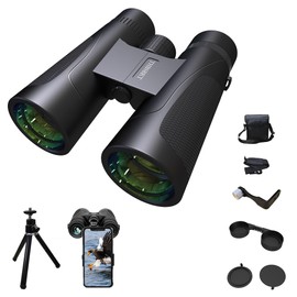 THBSBKT 12x42 HD High-Powered Binoculars for Adults - Professional Grade with Advanced Tripod & Phone Adapter, Waterproof Design for Outdoor Travel, Hunting, Birdwatching, and Cruises