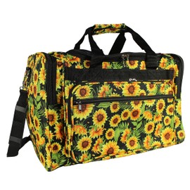 World Traveler Floral Prints 19-inch Duffel Bag, Sunflower