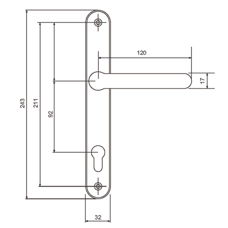 Fab Fix Balmoral Hardex Chrome UPVC Lever Door Handles 92pz
