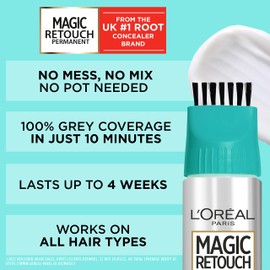 L'Oréal Paris Magic Retouch Permanent Root Concealer, Touching Up Grey Hair Dye, Darket Brown 3
