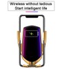 R1 10W Automatic Clamping Car Wireless Charger Gold Color(For Android