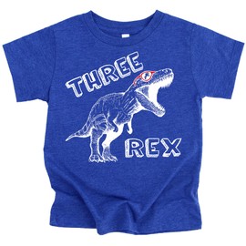 Olive Loves Apple Three Rex Dinosaur 3rd Birthday T-Shirts for Baby Girls and Boys Third Birthday Outfit Vintage Royal Shirt 3T
