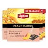 Lipton Black Tea Peach Mango, Pyramid Tea Bags, Flavored Teabags