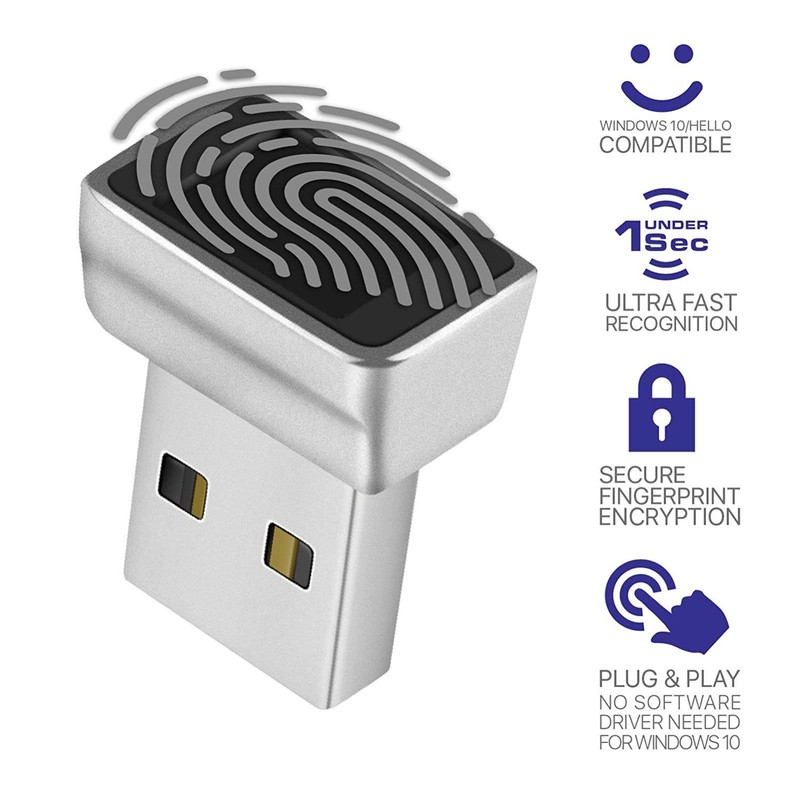 Mini USB Fingerprint Reader,Portable Security Key Biometric Fingerprint Scanner for