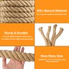DEDU Hemp Rope, Twisted 4 Strand Manila Rope 1 Inch