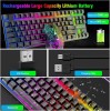 MAMBASNAKE Wireless Gaming Keyboard and Mouse Combo RGB Backlit with