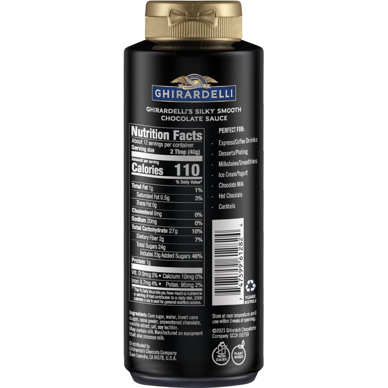 Ghirardelli Chocolate Sauce, 16 Ounce Squeeze Bottle with Ghirardelli Stamped