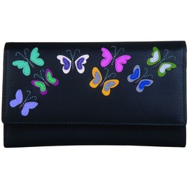Mala Leather Juno Collection 3612_93 Women's Wallet Leather RFID Blocking, black, rfid wallet