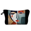 Livel lhood Abstract Face Makeup Bag Cute Small Organizer Zipper