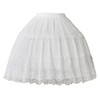 FUNKEIMEI Women's Pannier Wire, 17.7 inches (45 cm), White, Lace,
