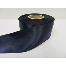 2 metres of 50mm Satin Ribbon Navy Dark Blue Double Sided 2" 2 Inch