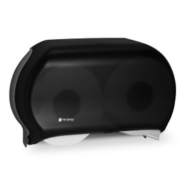 San Jamar - SJMR4000TBK R4000TBK Twin 9" Jumbo Tissue Dispenser, Black Pearl, 12" x 19" x 5.3"
