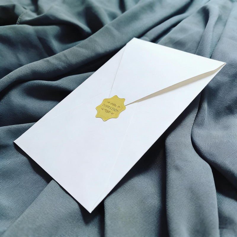 50pcs 5X7Inch Vertical Wedding Invitation Envelope 136x195mm V-Flap 250g Pearl