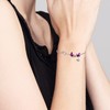 MEDWISE Butterfly Purple Crystal Bracelet 925 Sterling Silver Butterfly Bracelets