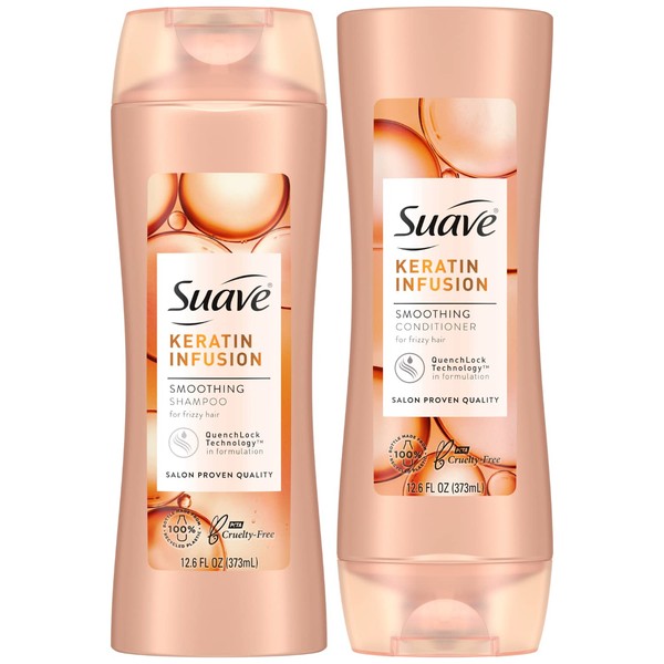 Suave Shampoo and Conditioner Set, Keratin Infusion, Smoothing – Keratin