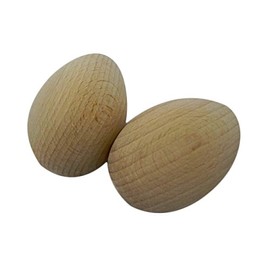 Woode World - 5x Large Wooden Eggs solid decoupage plain clean craft decorate 65 x 45mm - The size of the Duck Egg or Big Chicken Egg - Great for Easter