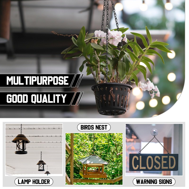 Yaocom 100ft Jack Chain with 10 pcs S Hooks Galvanized