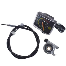 HGC Resettable Speedometer Odometer Gauges Analog Classic Style Vintage Universal For 26" Motorized Bike Exercycle