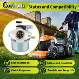 Carbhub Carburetor Replacement for 799866 790845 799871 796707 794304 12H800 Engine Toro Craftsman Lawn Mower Carb Toro 22" Recycler with Air Filter Spark Plug Primer Bulb