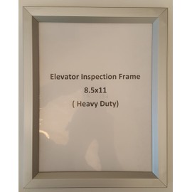 BUILDINGSIGNS.COM Elevator Inspection Frame ( Size 8.5X11 Inch,Aluminium, Slide In From Top)