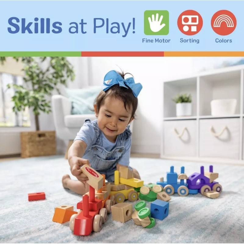 Melissa & Doug NEW🔥 Melissa & Doug Deluxe Wooden Stacking