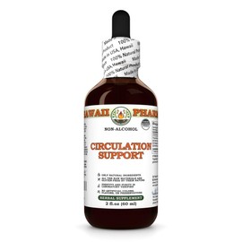 Circulation Support Glycerite, Made in Hawaii, All Natural, Vegan, Lab Tested Alcohol-Free Liquid Extract - 2 fl.oz