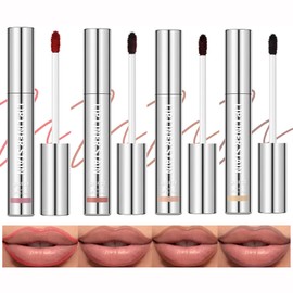 Matte Peel Off Lip Liner 4 Colors Peel Off Lip Liner Stain Long Lasting Waterproof Lip Tint Highly Pigmented Color Lip Liners
