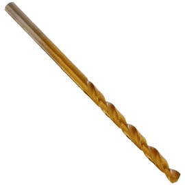 PACK OF 10, 3/32" TITANIUM COATED HSS DRILL BITS FOR WOOD, METAL & PLASTIC
