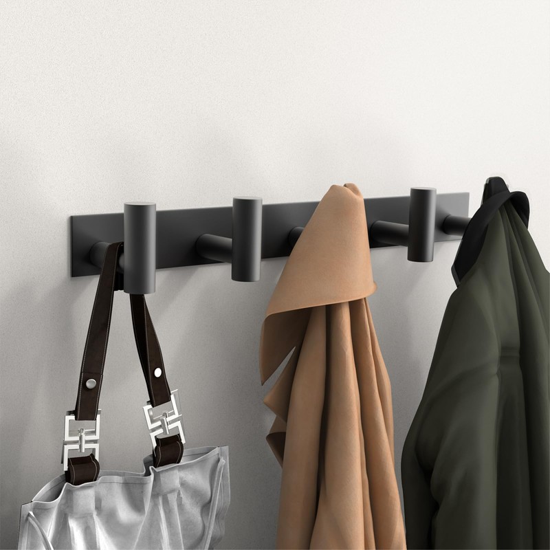 PMMASTO Coat Rack Wall Mounted, 5 "T Shaped Wall Hooks