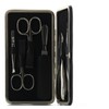 ERBE Solingen Manicure Arms Case 7 Piece Set Bamboo 9088 (Black Color)