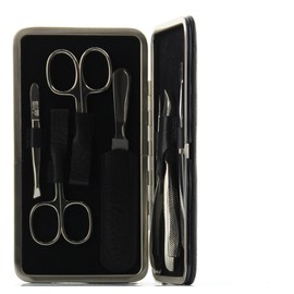 ERBE Solingen Manicure Arms Case 7 Piece Set Bamboo 9088 (Black Color)