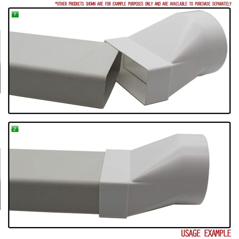 Kair Ducting Adaptor 110mm x 54mm to 100mm - 4