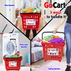 dbest products GoCart, Red Grocery Cart Shopping Laundry Basket on