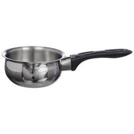 IBILI Saucepan Clásica Belly Shape 10 cm of Stainless Steel/Plastic, Silver/Black