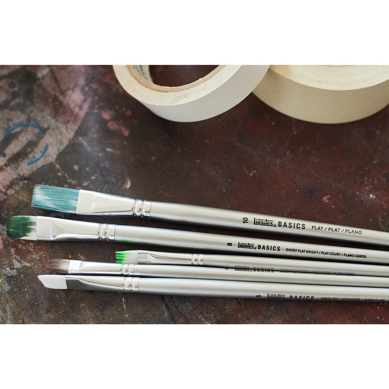 Liquitex Basics - Pennello per pittura, punta piatta, n. 8