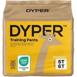 DYPER - Toddler Pull Up Style Potty Training Pants Girls/Boys Day & Overnight Protection - Made with Plant-Based*, Skin-Friendly Ingredients, Hypoallergenic -Size 5T-6T (17 Count)