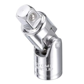 TA-VIGOR 1/2 Inch Drive Universal Joint Swivel Deep Impact Socket, Heavy-Duty Cr-V Steel Swivel Adapter with Spring-Loaded Detent for Ratchets, Socket Wrenches and Tight Spaces