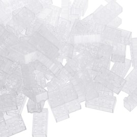 Etarnfly Building Blocks, 200 Pieces, 2 x 4, Classic Bricks, Compatible with All Major Brands, Creative Learning Toy, Basic Building Blocks, Gift for Children, Transparent Stones