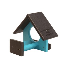 AmishToyBox.com Amish-Made Peanut Butter Bird Feeder, Eco-Friendly Poly Lumber, Fits 18 Oz... - Black/Aruba Blue