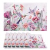 BIGCARJOB Hummingbird Flower Placemat Set of 6 Spring Floral Birds