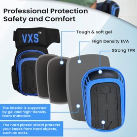 Velexorius Professional Knee Pads for Work, Heavy Duty Knee Pads Gardening Flooring Roofing DIY Heavy Duty Comfortable Gel Thick Cushion with Adjustable Non Slip Straps, Work Knee pads for Men Women