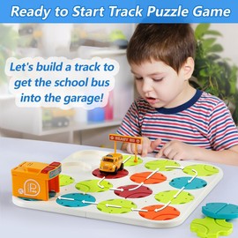 Kids Toys for 3 Year Old Boys Gifts:34 PCS Race Track Board Maze Puzzle Games - Stem Boys Toys Age 3 4 5 - Preschool Educational Logical Brain Toy - Best Birthday Gifts for Boys Girls 3 4 5 6 Year Old