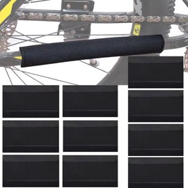 Quixotical 10 Pcs Bicycle Chain Stay Protector, Bike Frame Protection Guard Pad Cover, Bike Chain Protector, Bike Frame Protector, for Protect Bicycle Chain and Frame(Black)