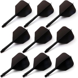 Scinzene Pack of 9 Dart Flights with Shaft, 75 mm Dart Accessories, Dart Flight, K Flex Flights, Target K Flex, Dart Shafts, Kflex Dart Flights