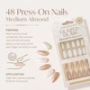 Pearlessence 48pc Glazed Glam Med Oval Press On Nails Mega