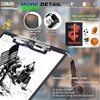 Aluminum Metal Clipboard with Detachable Adjustable Shoulder Strap A4 Double
