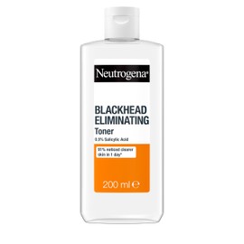 Neutrogena Neutrogena Blackhead Eliminating 0.5% Salicylic Acid Cleansing Toner (1x 200ml), Deep-Cleansing Facial Toner to Eliminate Blackheads and Refine Skin