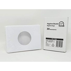 Medi-Inn Hygienebeutelspender | mit Hygienebeuteln | für eine einfache Entsorgung von Damenbinden, Slipeinlagen und Tampons (1 x Spender weiß + 30 Hygienebeutel)